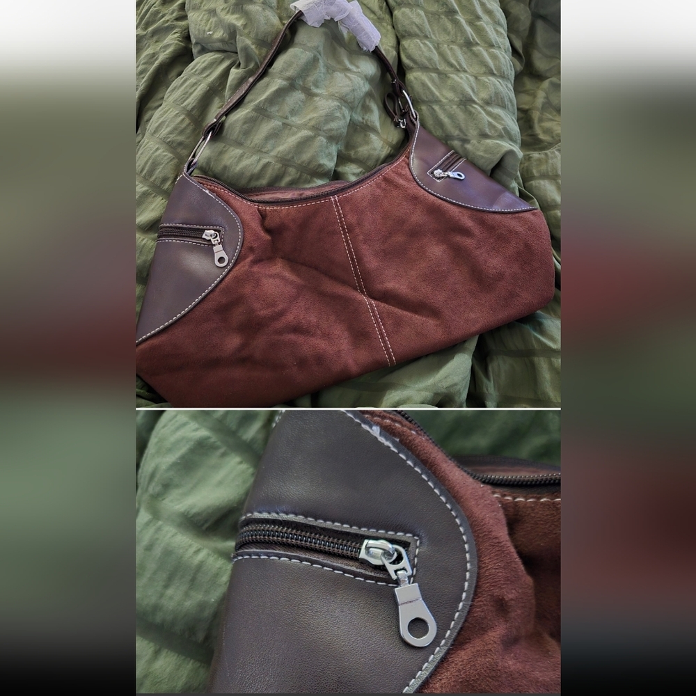 Suede Shoulder Bag Seems New with Tissue still wrapped on it